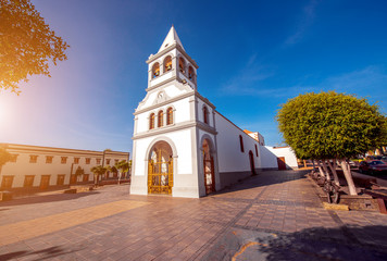 Nuestra Senora Del Rosario church in the capital of Fuerteventura island in Spain