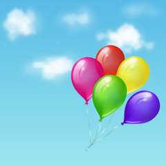 Fototapeta na wymiar Balloons in the sky