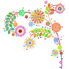 Flowers, traditional branch of floral blooming.