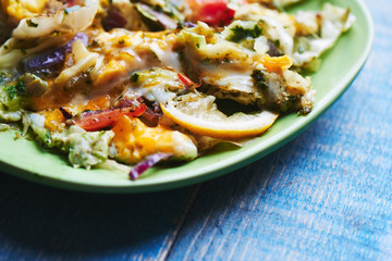 Vegetable scrambled eggs