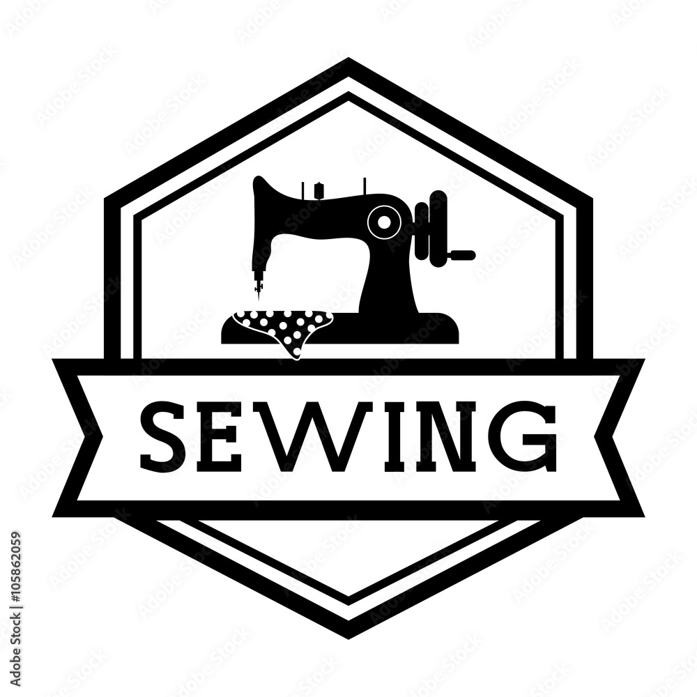 Wall mural sewing icon design