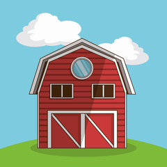 farm barn, vector illustration
