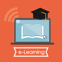 Fototapeta premium e-learning icon design