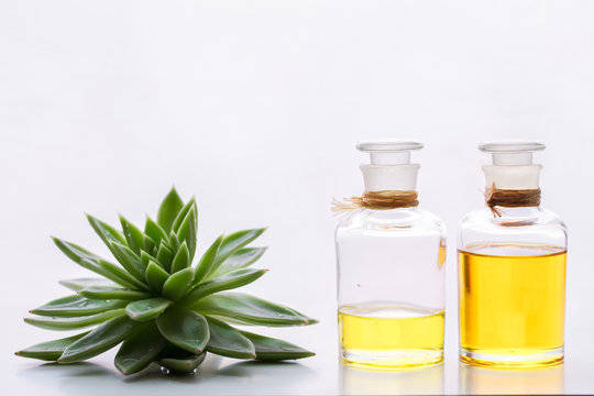 Aromatherapy treatments in bottles