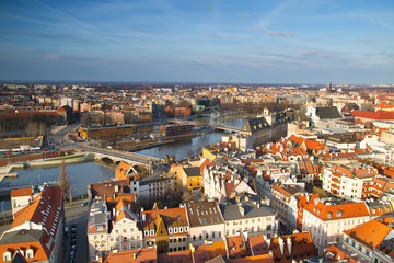 Wrocław panorama miasta - obrazy, fototapety, plakaty