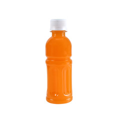 Orange Juice in a Bottle Isolated on White