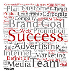 Vector conceptual business leadership word cloud