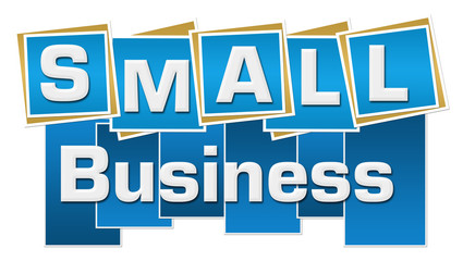 Small Business Blue Squares Stripes 