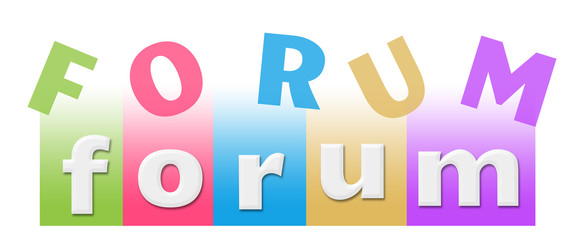 Forum Colorful Random Text Stripes 