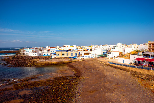 View on El Cotillo coastal village on Fuerteventura island in Spain