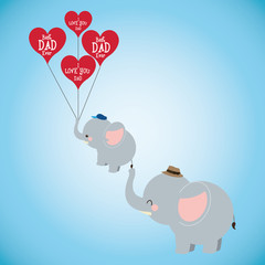 Happy fathers day icon design 