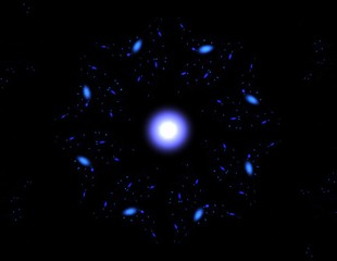 Geometry of Space series. Visually attractive backdrop made of conceptual grids curves and fractal elements suitable as element