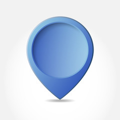 Blue map pointer - vector illustration.