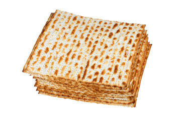 Matzo on white background