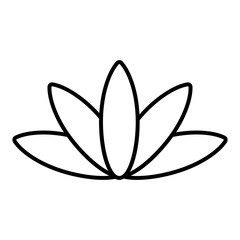 lotus flower thin line icon