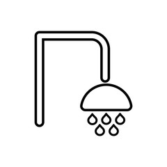 shower thin line icon