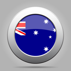 metal button with flag of Australia