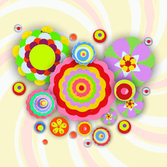 Flowers, abstract pattern, endless floral background