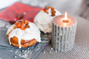 Easter cake with dried fruits