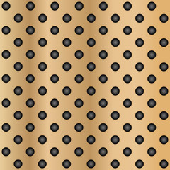 Metal perforated texture brown background