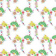 flowers, abstract seamless pattern, endless floral background