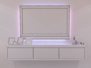3d rendering of bedroom interior design in a modern style.