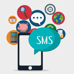 smartphone and icon set design 