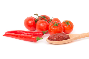 tomato sauce isolated on white background