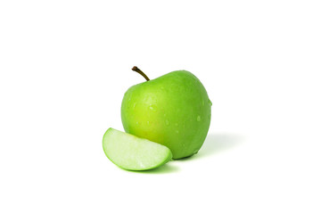 Beautiful apple fruit isolated on white