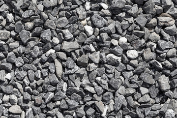 Crushed grey stones