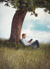 Man with book