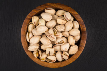 Pistachio nuts in bowl