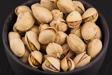 Pistachio nuts in bowl