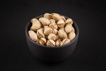 Pistachio nuts in bowl