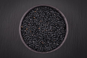 many black beluga lentil seeds