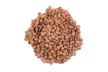 Lentils Isolated on White Background