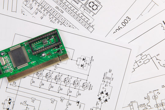 electrical engineering drawings and electronic board