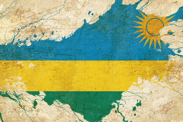 Rwanda flag - obrazy, fototapety, plakaty