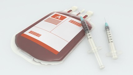 血液製剤と注射器
