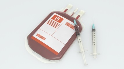 血液製剤と注射器