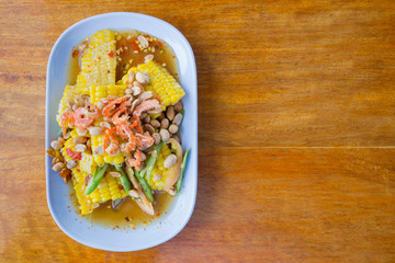 thai food - corn spicy salad
