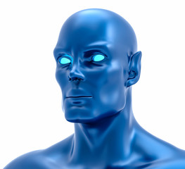 3D Isolated Fiction Humanoid Illustration