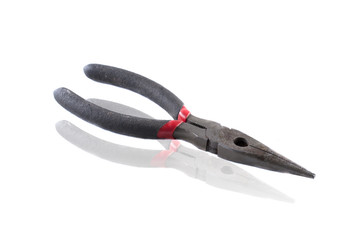 pliers with mirror reflection.
