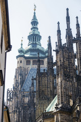 Fototapeta na wymiar St. Vitus cathedral in Prague Castle in Prague, Czech Republic