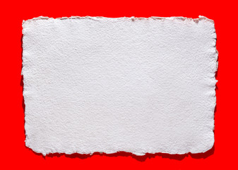 handmade paper on red