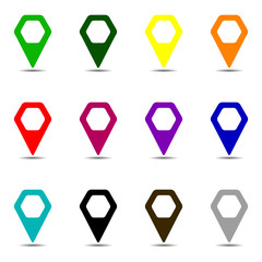 rounded hexagon map pointers