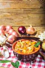 Tripe Florentine, typical Italian, Polish, French food. 