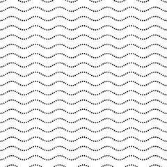 Seamless dotted wavy line pattern