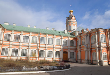 Fototapeta na wymiar Theodore church of Alexander Nevsky Lavra.