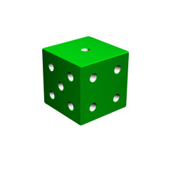 Game dice isolated on white background.